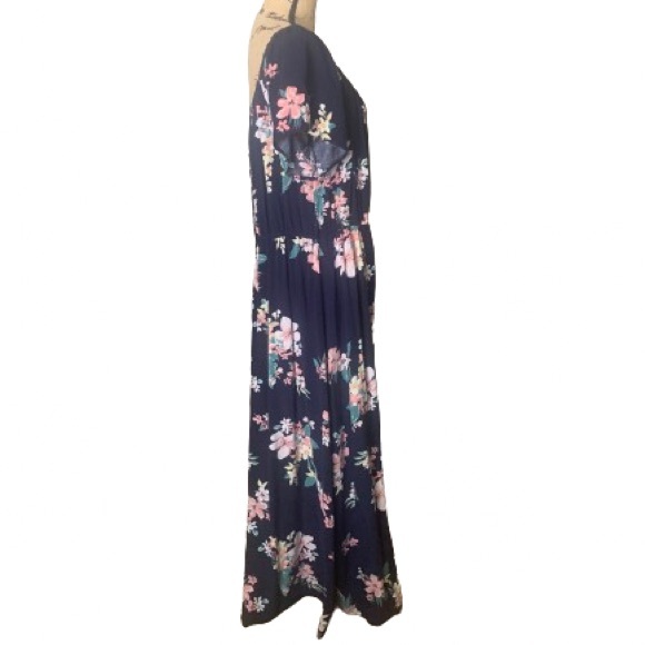 💛 Liberty Love Floral Maxi Dress with Side Thigh High Slits - Picture 2 of 7